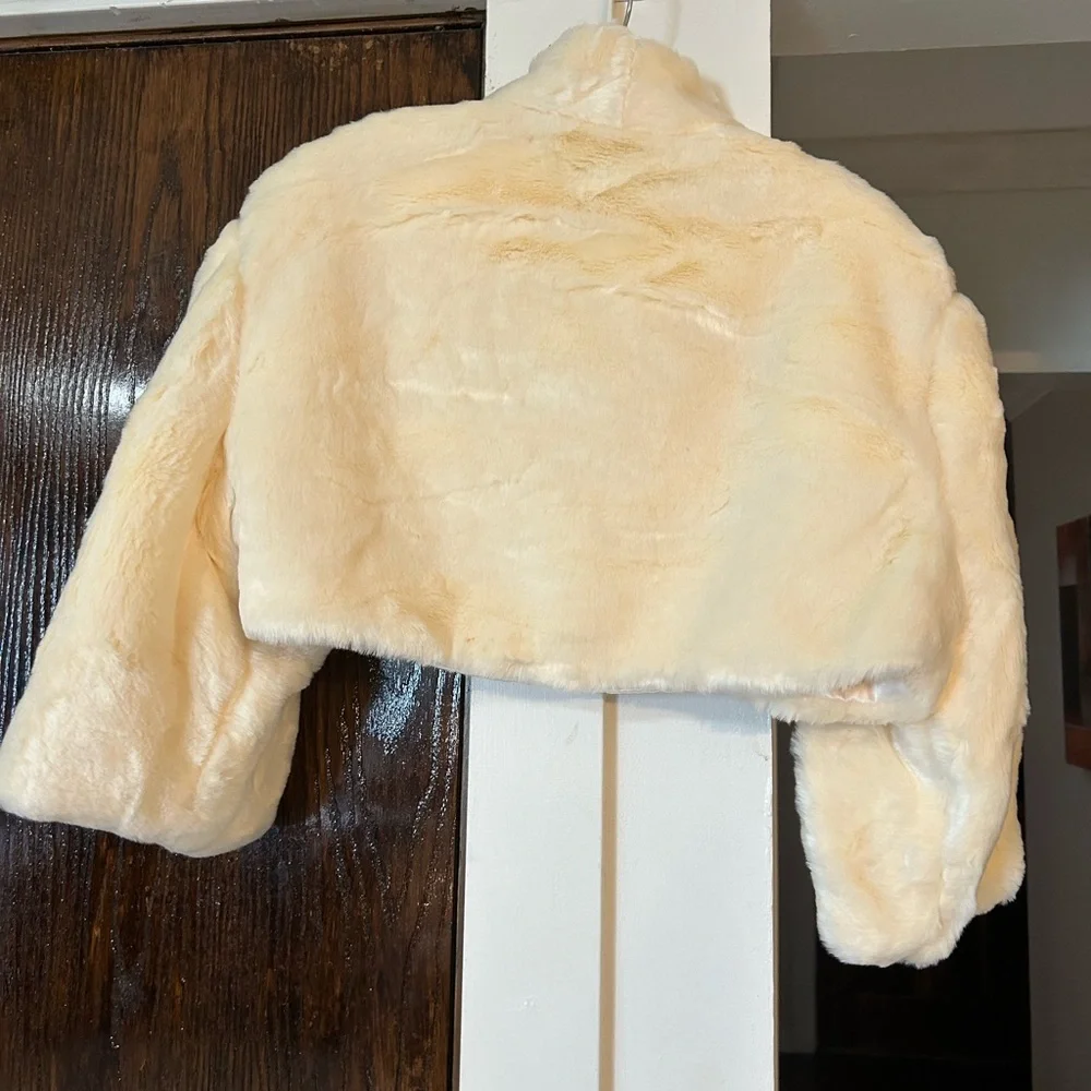 Beautiful ivory David's Bridal wedding dress size 16w/belt & wrap Style- 9V3540 - Picture 9 of 13